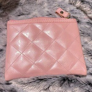 Victoria Secret Quilted Pastel Pink Zippered Pouch